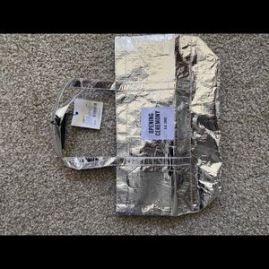 Opening Ceremony silver mini shopping bag